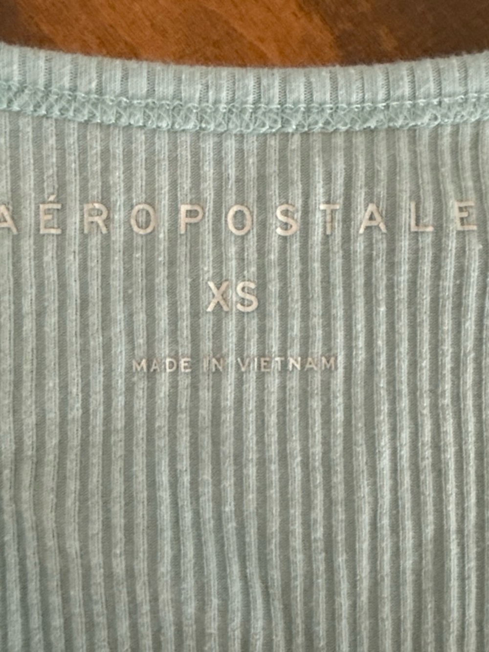 AeroPostale Light Blue Ribbed Button-Front Tank Top - Picture 2 of 2